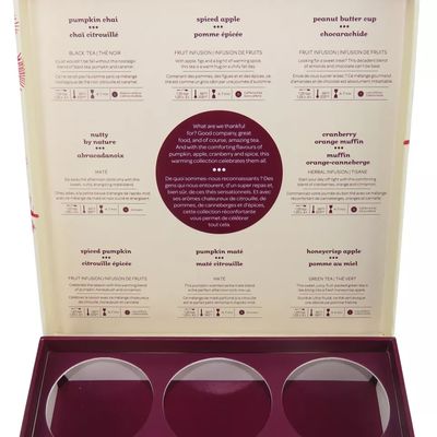 Подарочная коробка бумаги картона прямоугольника, коробка Cutomized чая 9 отсеков определяет размер