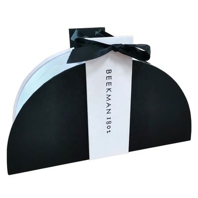 Коробка Recycable Skincare половинного круга косметическая упаковывая с закрытием ленты