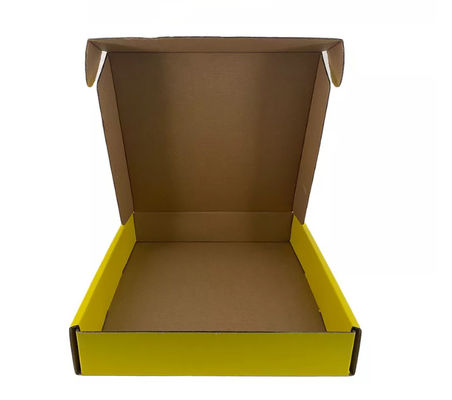 Складывая Compostable упаковывая коробки гофрировали желтую бумажную коробку выбивая