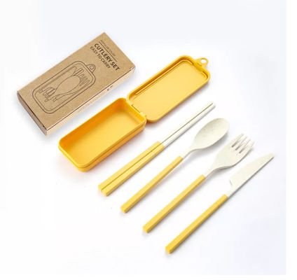 Перемещение коробки набора обедающего 3 частей упаковывая со складывая Tableware Spork палочек
