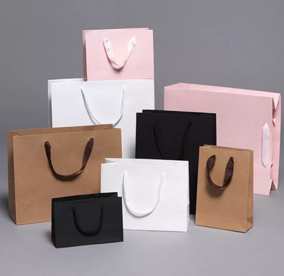Kraft повторно использовал хозяйственную сумку ручки Drawstring Paperboard сумки