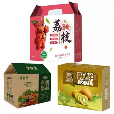 Подгонянные плод и картонные коробки Veg гофрировали прямоугольник