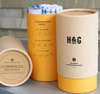 Повторно использованная коробка трубки цилиндров 600GSM 900GSM Kraft картона упаковывая бумажная