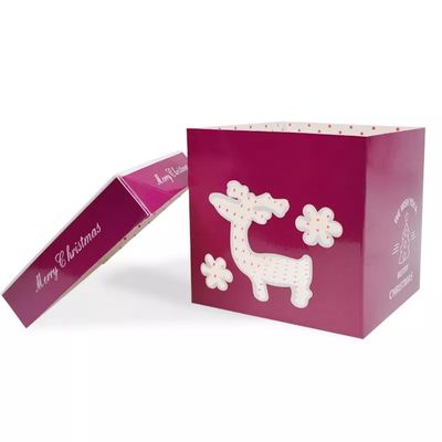 CMYK подарочные коробки картона рождества офсетной печати 6 x 3,5 x 3,5 дюймов